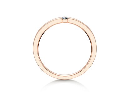 Anello di Fidanzamento Infinity in 14K oro rosa con diamante 0,07ct H/SI