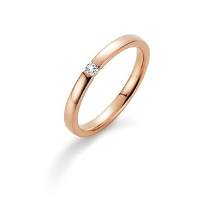 Anello di Fidanzamento Infinity in 14K oro rosa con diamante 0,07ct H/SI