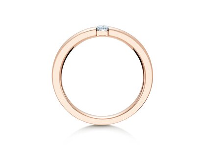 Anello di Fidanzamento Infinity in 18K oro rosa con diamante 0,10ct H/SI