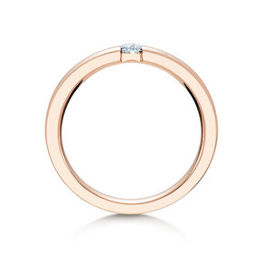 Anello di Fidanzamento Infinity in 18K oro rosa con diamante 0,10ct H/SI
