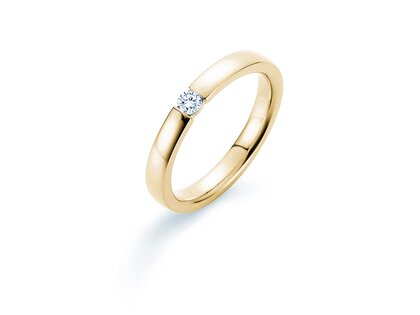 Anello di Fidanzamento Infinity in 18K oro giallo con diamante 0,10ct H/SI