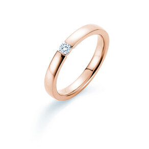 Anello di Fidanzamento Infinity in 18K oro rosa con diamante 0,10ct H/SI