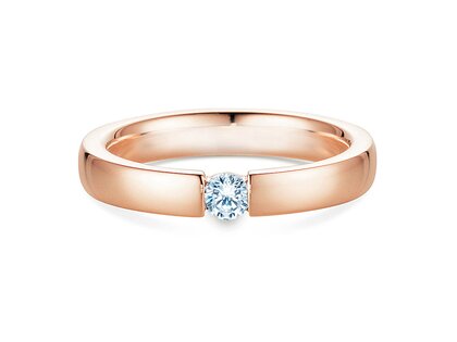 Anello di Fidanzamento Infinity in 18K oro rosa con diamante 0,15ct G/SI