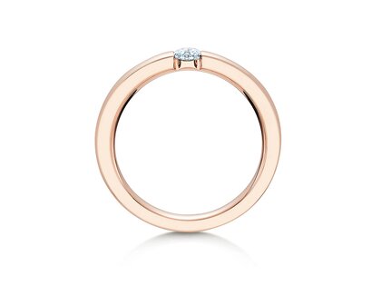 Anello di Fidanzamento Infinity in 18K oro rosa con diamante 0,15ct G/SI