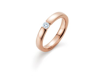 Anello di Fidanzamento Infinity in 18K oro rosa con diamante 0,15ct G/SI