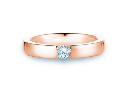 Anello di Fidanzamento Infinity in 14K oro rosa con diamante 0,20ct H/SI