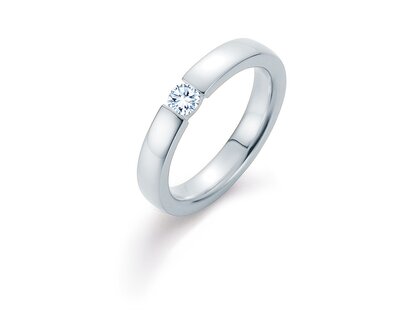 Anello di Fidanzamento Infinity in 14K oro bianco con diamante 0,20ct G/SI