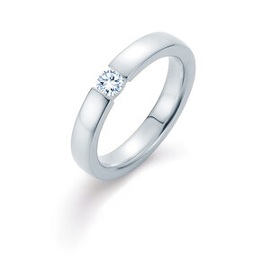 Anello di Fidanzamento Infinity in 14K oro bianco con diamante 0,20ct G/SI