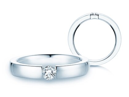 Anello di Fidanzamento Infinity in 14K oro bianco con diamante 0,25ct G/SI