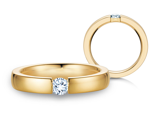 Anello di Fidanzamento Infinity in oro giallo