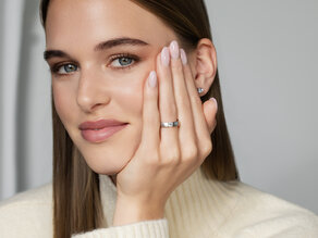 Anello di Fidanzamento Infinity in 9K oro bianco con diamante 0,30ct H/SI