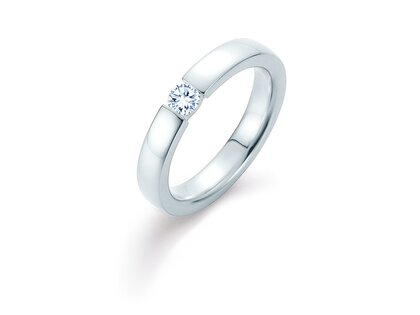 Anello di Fidanzamento Infinity in 18K oro bianco con diamante 0,30ct H/SI