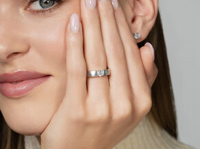 Anello di Fidanzamento Infinity in 14K oro giallo con diamante 0,50ct G/SI