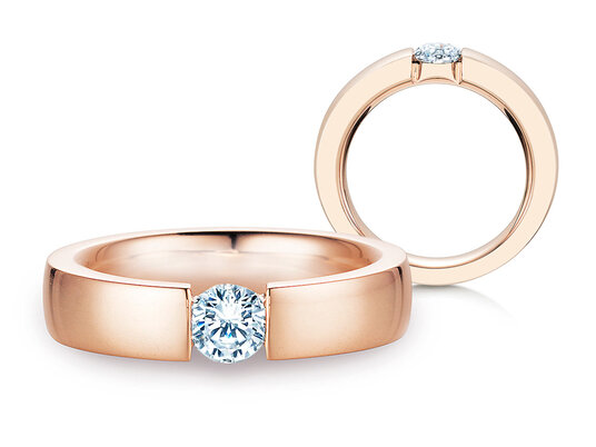 Anello di Fidanzamento Infinity in 9K oro bianco con diamante 0,50ct