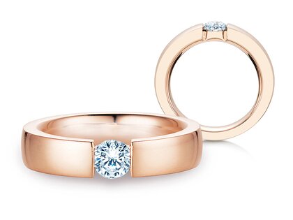 Anello di Fidanzamento Infinity in 14K oro rosa con diamante 0,50ct G/SI