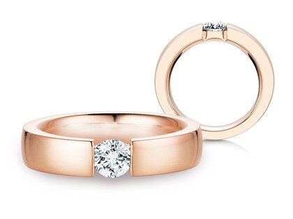 Anello di Fidanzamento Infinity in 18K oro rosa con diamante 0,50ct G/SI