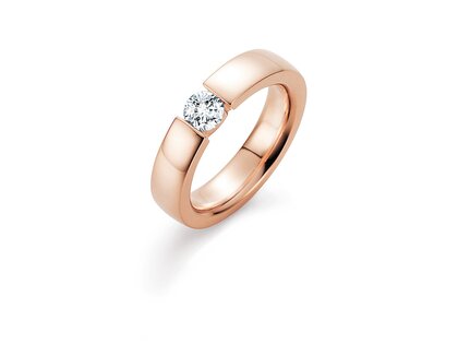 Anello di Fidanzamento Infinity in 18K oro rosa con diamante 0,50ct G/SI