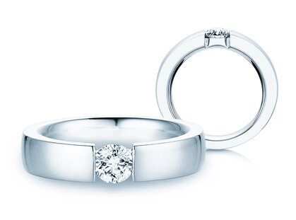 Anello di Fidanzamento Infinity in 14K oro bianco con diamante 0,50ct H/SI