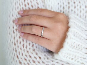 Anello di Fidanzamento Infinity in 14K oro bianco con diamante 0,03ct G/SI
