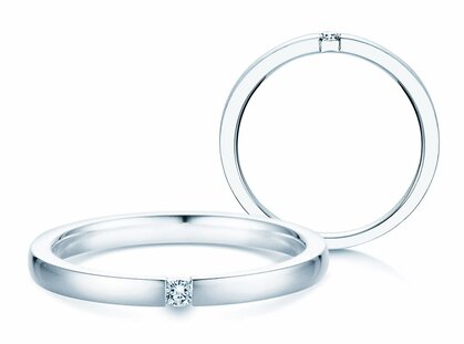 Anello di Fidanzamento Infinity in oro bianco