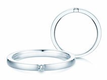 Anello di Fidanzamento Infinity in argento 925/- con diamante 0,07ct G/SI