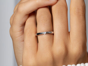 Anello di Fidanzamento Italic in 14K oro giallo con diamante 0,05ct H/SI