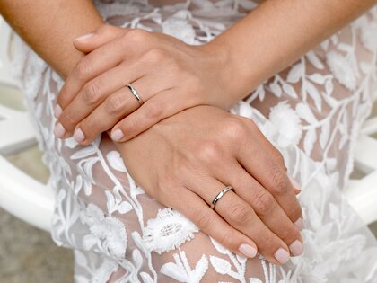 Anello di Fidanzamento Italic in 14K oro bianco con diamante 0,05ct H/SI