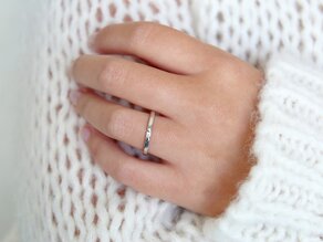 Anello di Fidanzamento Italic in argento 925/- con diamante 0,03ct G/IF