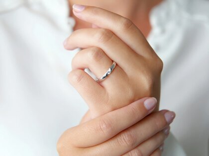 Anello di Fidanzamento Italic in 14K oro bianco con diamante 0,10ct G/SI