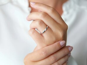 Anello di Fidanzamento Italic in 14K oro bianco con diamante 0,10ct G/SI