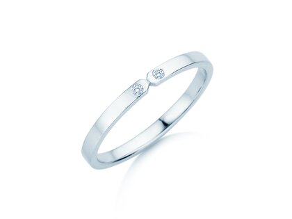 Anello di Fidanzamento Serenity Diamond in 9K oro bianco con diamanti 0,02ct G/SI