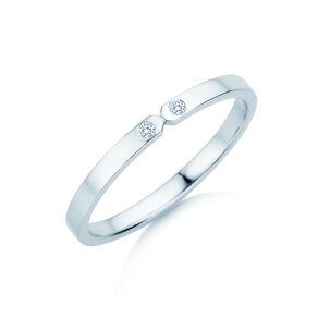 Anello di Fidanzamento Serenity Diamond in 9K oro bianco con diamanti 0,02ct G/SI