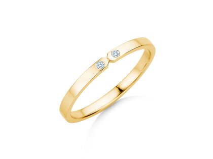 Anello di Fidanzamento Serenity Diamond in 9K oro giallo con diamanti 0,02ct G/SI