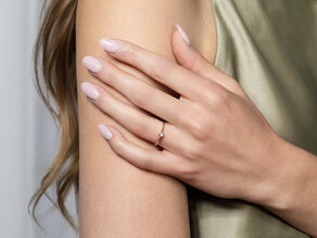 Anello di Fidanzamento Touch in argento 925/- con diamante 0,04ct G/SI