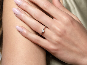 Anello di Fidanzamento Touch in 18K oro bianco con diamante 0,23ct D/IF