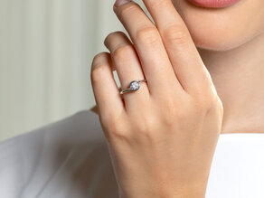 Anello di Fidanzamento Touch in 14K oro giallo con diamante 0,50ct G/SI