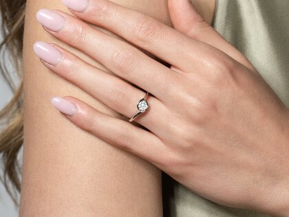 Anello di Fidanzamento Touch in 14K oro giallo con diamante 0,50ct G/SI