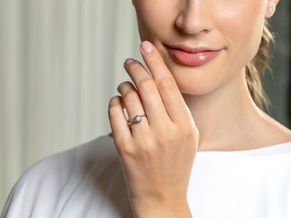 Anello di Fidanzamento Touch in 14K oro giallo con diamante 0,50ct G/SI
