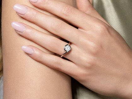 Anello di Fidanzamento Touch in 9K oro bianco con diamante 1,00ct G/SI