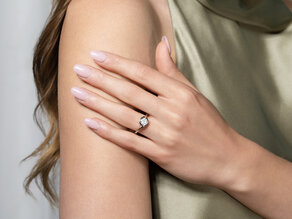 Anello di Fidanzamento Touch in 9K oro bianco con diamante 1,00ct G/SI