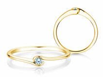 Anello di Fidanzamento Touch in 18K oro giallo con diamante 0,04ct G/SI