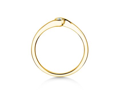 Anello di Fidanzamento Touch in 14K oro giallo con diamante 0,04ct G/SI