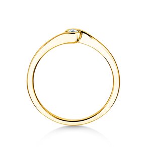 Anello di Fidanzamento Touch in 14K oro giallo con diamante 0,04ct G/SI