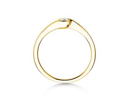 Anello di Fidanzamento Touch in 14K oro giallo con diamante 0,08ct G/SI