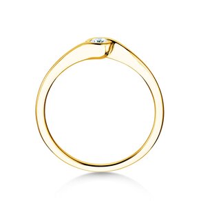 Anello di Fidanzamento Touch in 14K oro giallo con diamante 0,08ct G/SI