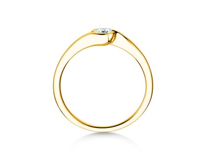 Anello di Fidanzamento Touch in 14K oro giallo con diamante 0,13ct G/SI