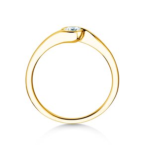 Anello di Fidanzamento Touch in 14K oro giallo con diamante 0,13ct G/SI