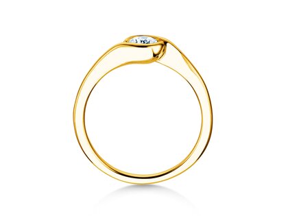 Anello di Fidanzamento Touch in 14K oro giallo con diamante 0,50ct G/SI
