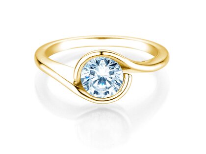 Anello di Fidanzamento Touch in 9K oro giallo con diamante 1,00ct H/SI