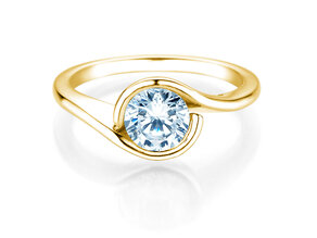 Anello di Fidanzamento Touch in 9K oro giallo con diamante 1,00ct H/SI